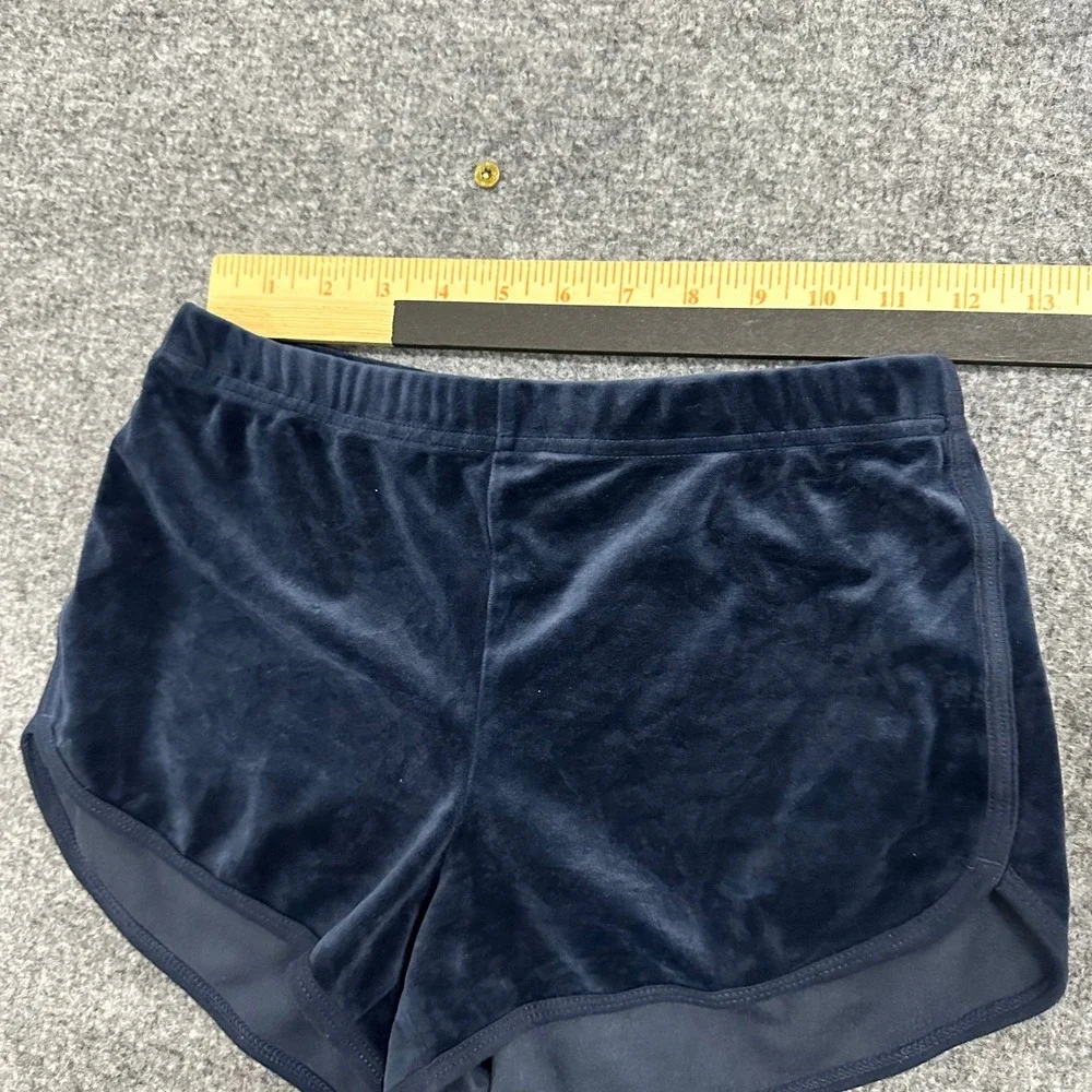 Hollister Shorts Womens Size XS Navy Blue Velvet Lounge Dolphin Hem Casual 49728